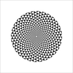 Circular fractal design element vector