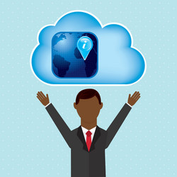 cloud computing design vector image