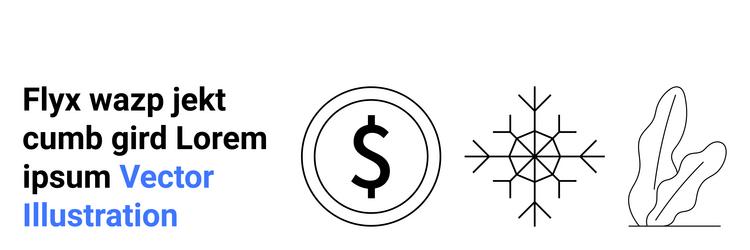 minimalistic dollar sign geometric snowflake vector image