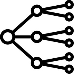 neural network line icon sign vector