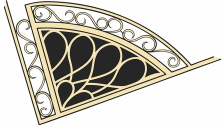 ornate circular window border elegant decorative vector image