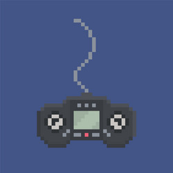 pixel art design item - simply drawn wired gamepad vector image