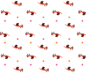 Seamless Pattern: Elegant Eyes vector image