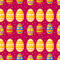 seamless pattern with easter eggs an ornament vector image