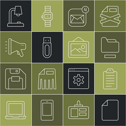 set line file document to list or planning vector image