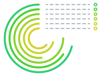 spiral chart color gradient round diagram element vector image