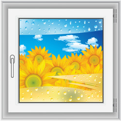 Sunlit Window View vector image