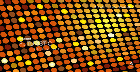 Yellow - brown circle pattern tiled diagonal vector