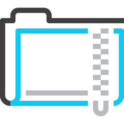zip file flat line web icon concept vector image
