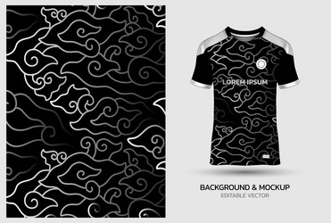 jersey mockup and background pattern design vector image