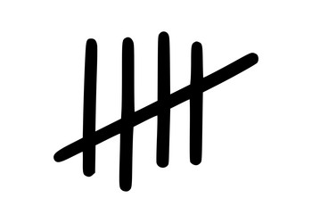 tally marks to count days in prison vector image