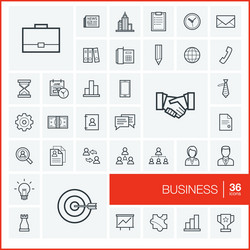 thin line icons set and graphic design vector image
