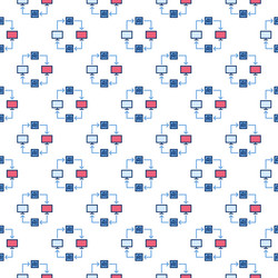 ai computers connected with arrows artificial vector image