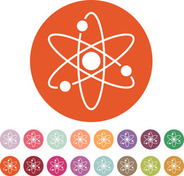 atom icon symbol flat vector