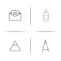 creative process and design simple linear icons vector image