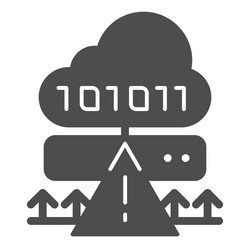 Cyber Attack Cloud DDoS Server vector image