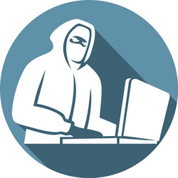 Cybersecurity Hacker Icon vector image