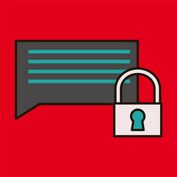 flat spam outline symbol on background block vector image