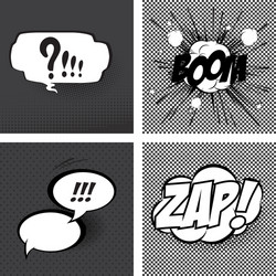 abstract pop art objects with black and white vector image