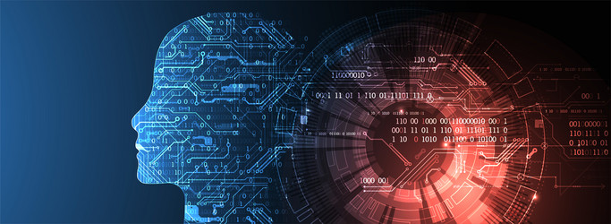 artificial intelligence ai and big data concept vector image