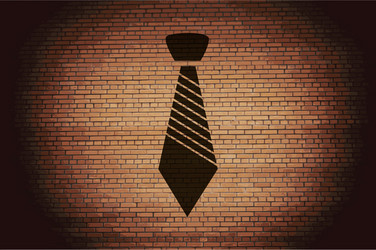 hipster tie flat modern web button and space vector image