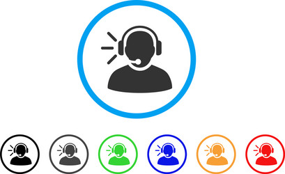 operator message rounded icon vector image