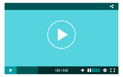 Web video player mockup media mobile app vector