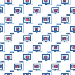 ai desktop computer artificial intelligence vector image
