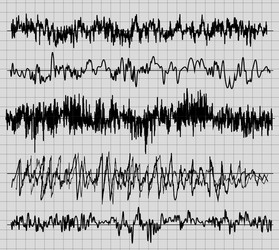 Audio Waveforms & Sound Spectrum vector image