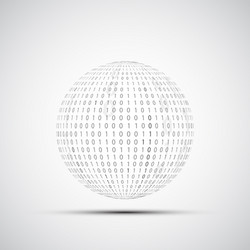 ball of binary code vector image