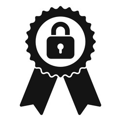 emblem ssl certificate icon simple web vector image