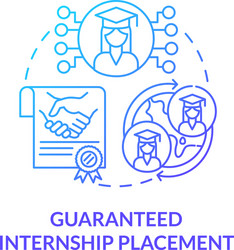 Guaranteed internship placement concept icon Vector Image