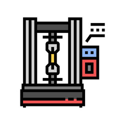 materials testing mechanical engineer color icon vector image