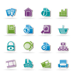 web site and internet icons vector image