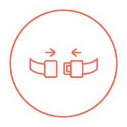 seat belt line icon vector