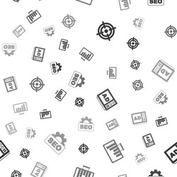 set target monitor with graph chart advertising vector image