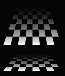 3d chessboard checkerboard pattern in perspective vector image