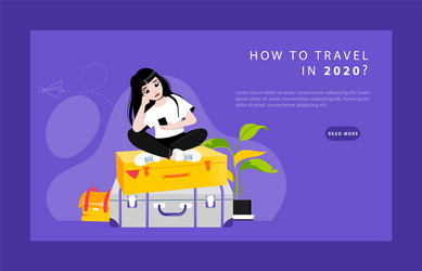 concept of musings about travelling website vector image