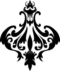 damask emblem Vector Image