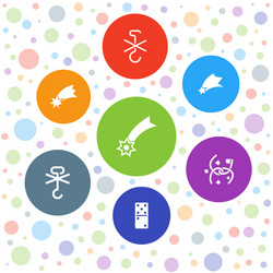 5 falling icons Royalty Free Vector Image - VectorStock