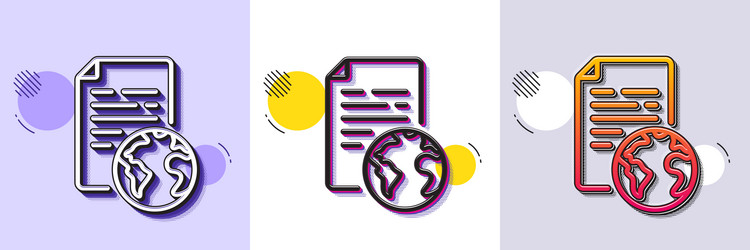 internet document line icon doc file page sign vector image