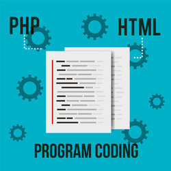 program coding website vector image