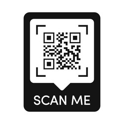 qr code frame black color vector image