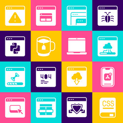 set books about programming mobile apps cloud vector image