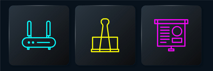 set line router and wi-fi signal chalkboard vector image