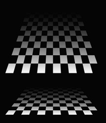 3d chessboard checkerboard pattern in perspective vector image