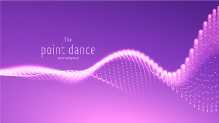 abstract violet particle wave points array vector image