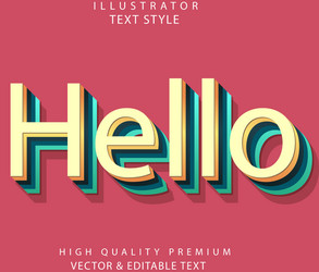 editable text style effect typography template vector image