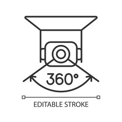 full camera rotation linear manual label icon vector image