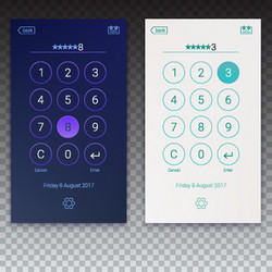 Passcode Login Interface vector image